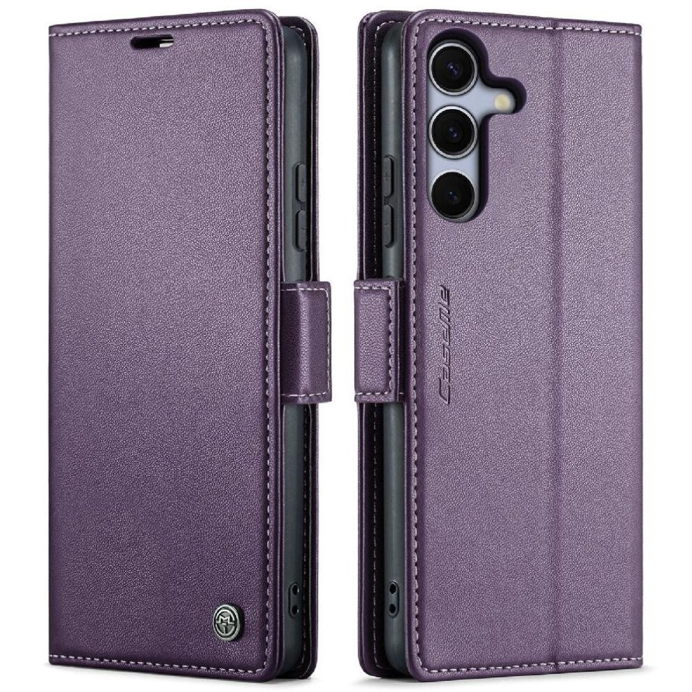 (Purple) Flip Case For Samsung Galaxy S25 5G Kickstand Anti Fraud Wallet Case Card Slot Shockproof Case Purple 764549273263