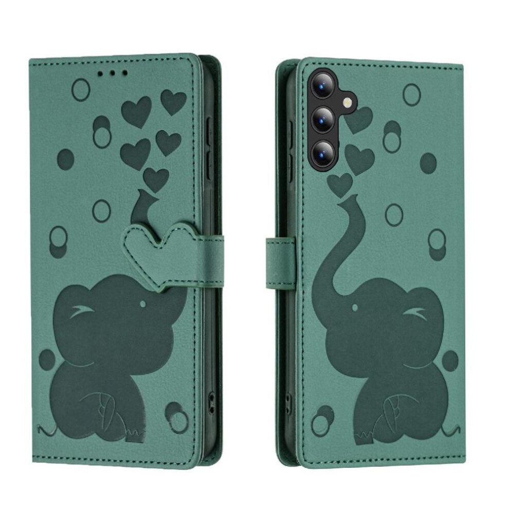 (Green) Flip Case For Samsung Galaxy A16 Premium Leather Three Card Slots Kickstand Green 764549273553