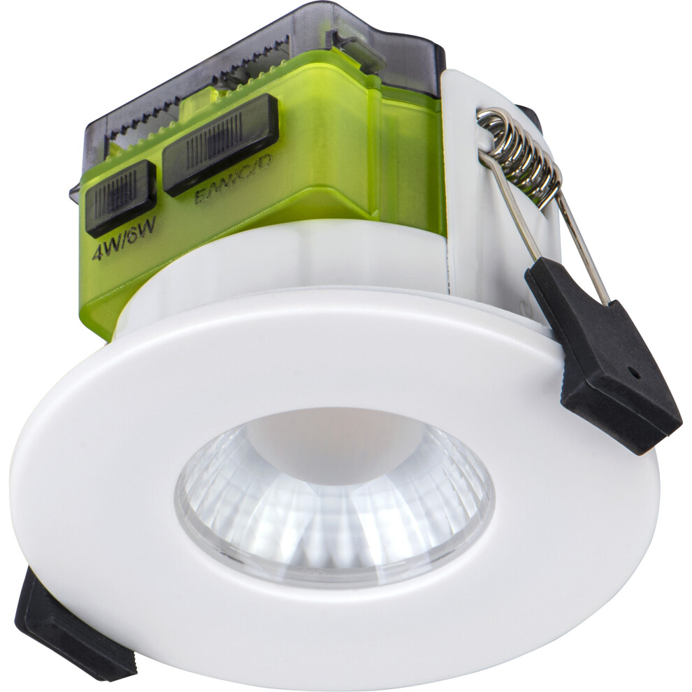 Luceco Ftype Mk2 Flat Downlight Power Colour Change White Bezel