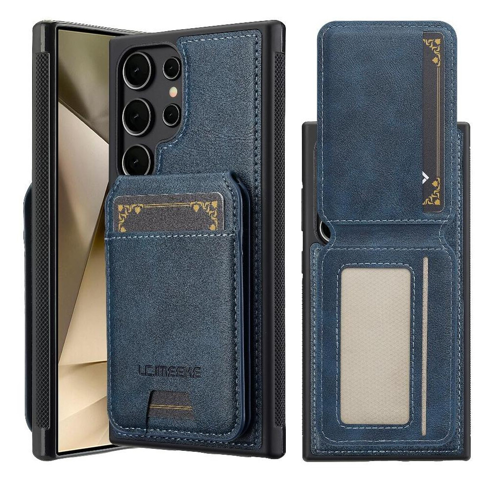Photos - Case  Compatible with Samsung Galaxy S24 Ultra  Rfid Shielding Slot Photo Frame Wallet  2 In 1 Detachable(Blue)