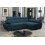 (Blue, Right) Corner Sofa Bed BOSTON MINI PREMIUM with Storage Sleep Function Springs Corduroy 1