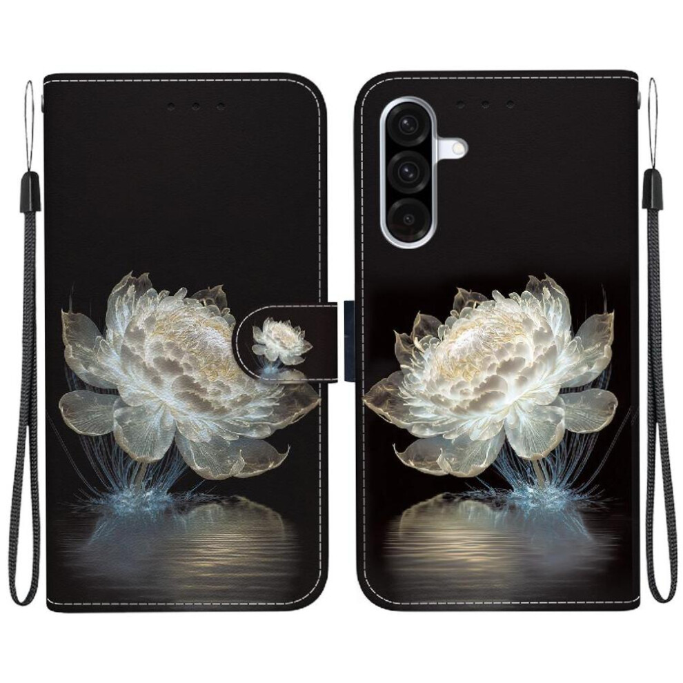 (C3 ) Flip Case For Samsung Galaxy A56 Card Slots Butterfly Flower Painted Magnetic Closure Pu Leather Wallet 764549288571