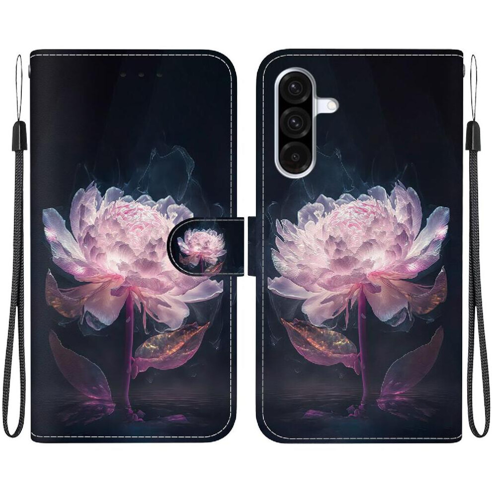 (C1 ) Flip Case For Samsung Galaxy A56 5G Butterfly Flower Painted Magnetic Closure Pu Leather Wallet Card Slots 764549288663