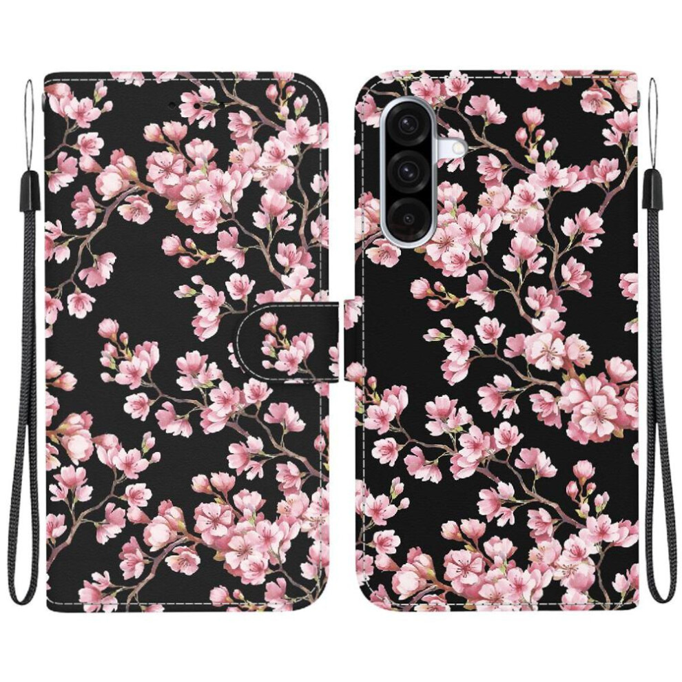 (C8 ) Flip Case For Samsung Galaxy A56 5G Butterfly Flower Painted Magnetic Closure Pu Leather Wallet Card Slots 764549288731