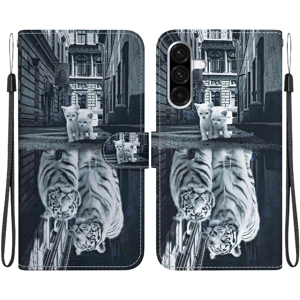 (C6) Flip Case For Samsung Galaxy A36 5G Butterfly Flower Painted Magnetic Closure Card Slots Pu Leather Wallet 764549288823