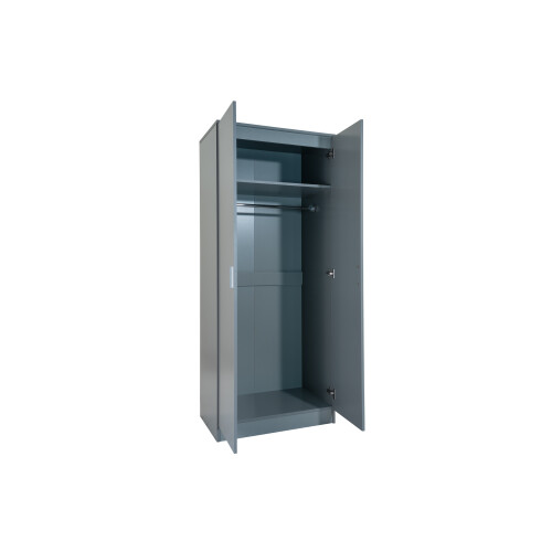 Timber Art Design UK Rio Costa 2 Door Wardrobe Bedroom Storage Cupboard Light Grey 2