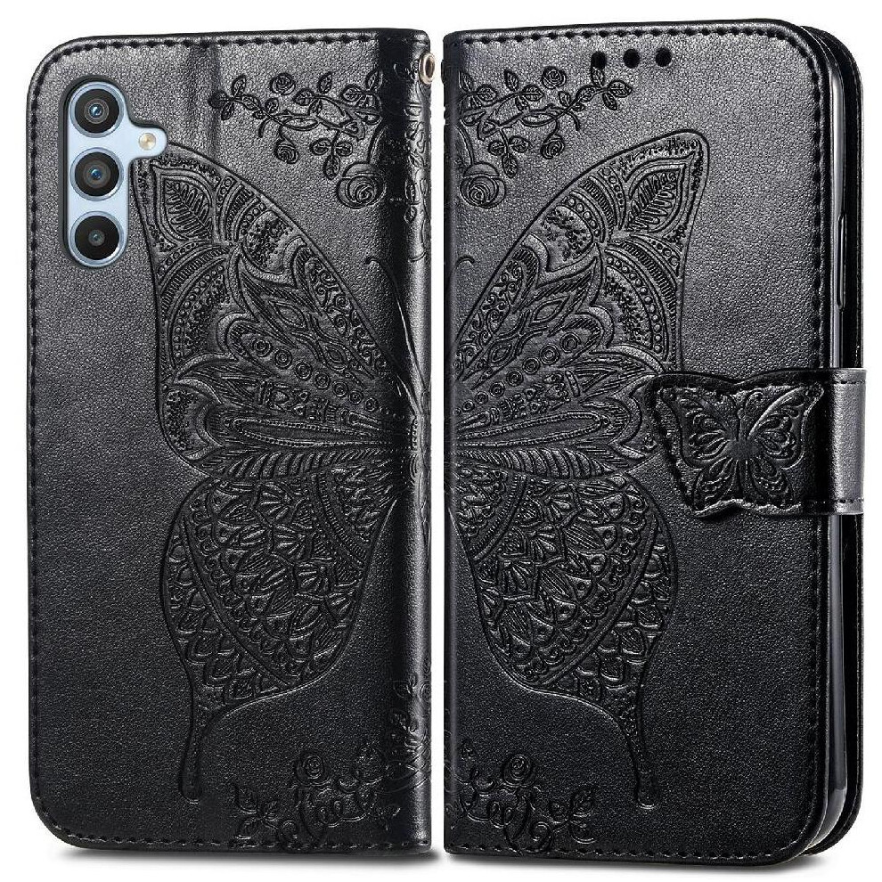 (Black) Flip Case For Samsung Galaxy A36 5G Wallet Business Multi-Color Wing Butterfly Black 764549289929