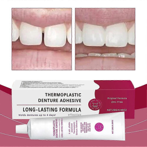 Cushion Grip Thermoplastic Denture Adhesive/Soft Reliner 1oz 28g 1
