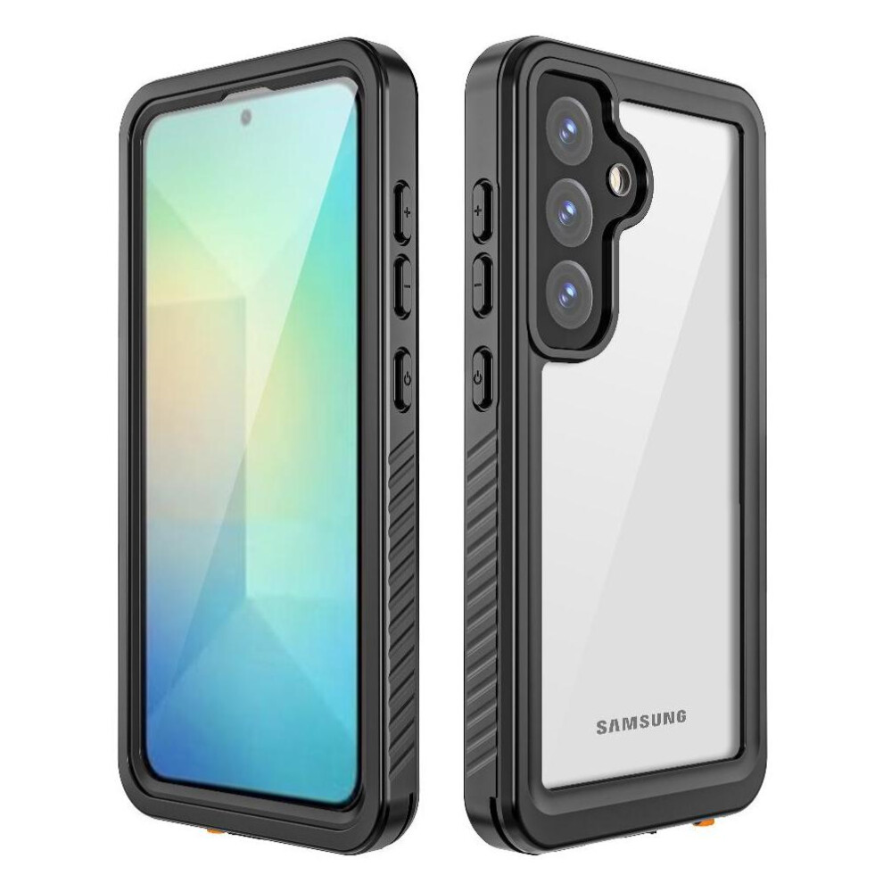 (Black) Waterproof Built Case For Samsung Galaxy S25 12Ft Military Shockproof Ip68 Waterproof Full In Screen Protector Black 764549295630