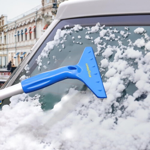 Goodyear Telescopic Ice Scraper Sturdy Wide Blade Head Ice Breaker Extendable 2