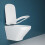 Durovin Bathrooms Compact Wall Hung Toilet - D Shape - Rimless 8