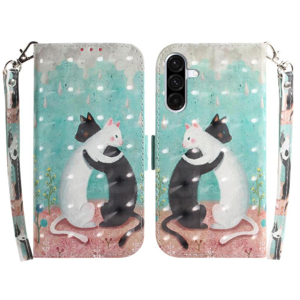 Photos - Case  3d Painted Protective  for Samsung Galaxy A36 Card Slots Magnetic Closure Pu Leather Wallet Lanyard(C9 )