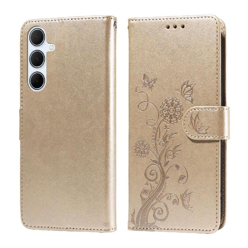 (Gold) Flip Case For Samsung Galaxy A36 5G Cardslots Flip Flower Leather Gold 764549297382