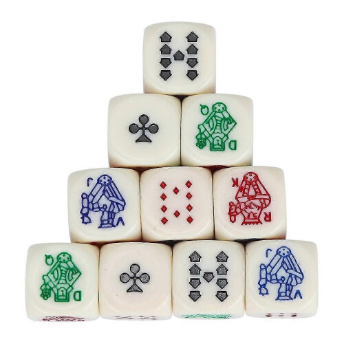 10pcs/Set Polyhedral Multi Sided Acrylic Poker Dice 1