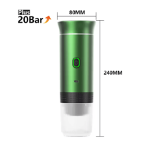 Wireless Electric Portable Espresso Coffee Machine for Car & Home Camping Coffee Maker