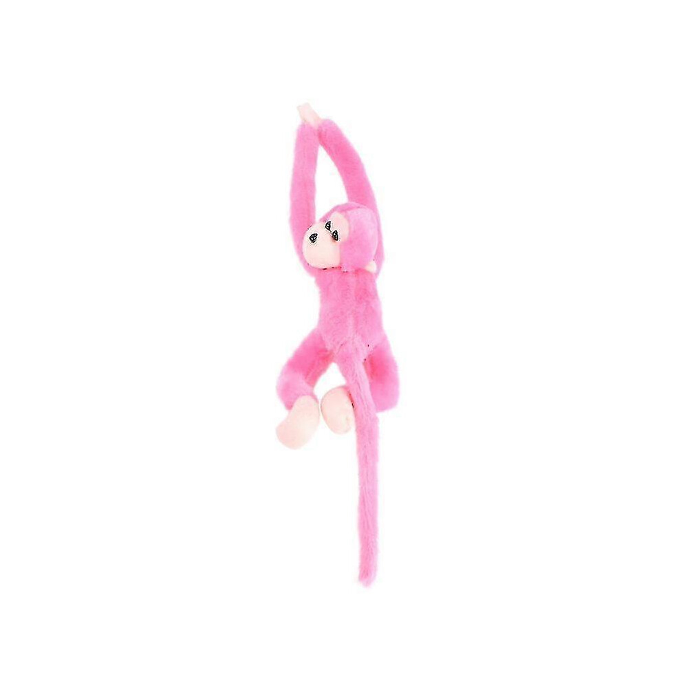 21 Inch Peluche Singe Long Bras Queue Suspendre Poupée Singe Rideau Décoration Mascotte Cadeau (rose)