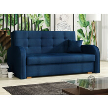 (Blue) 3-Seater with Springs Storage Container Sleep Function VIVA GOLD III