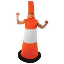 Orion Costumes Mens Orange Traffic Road Cone Novelty Stag Night Fancy Dress