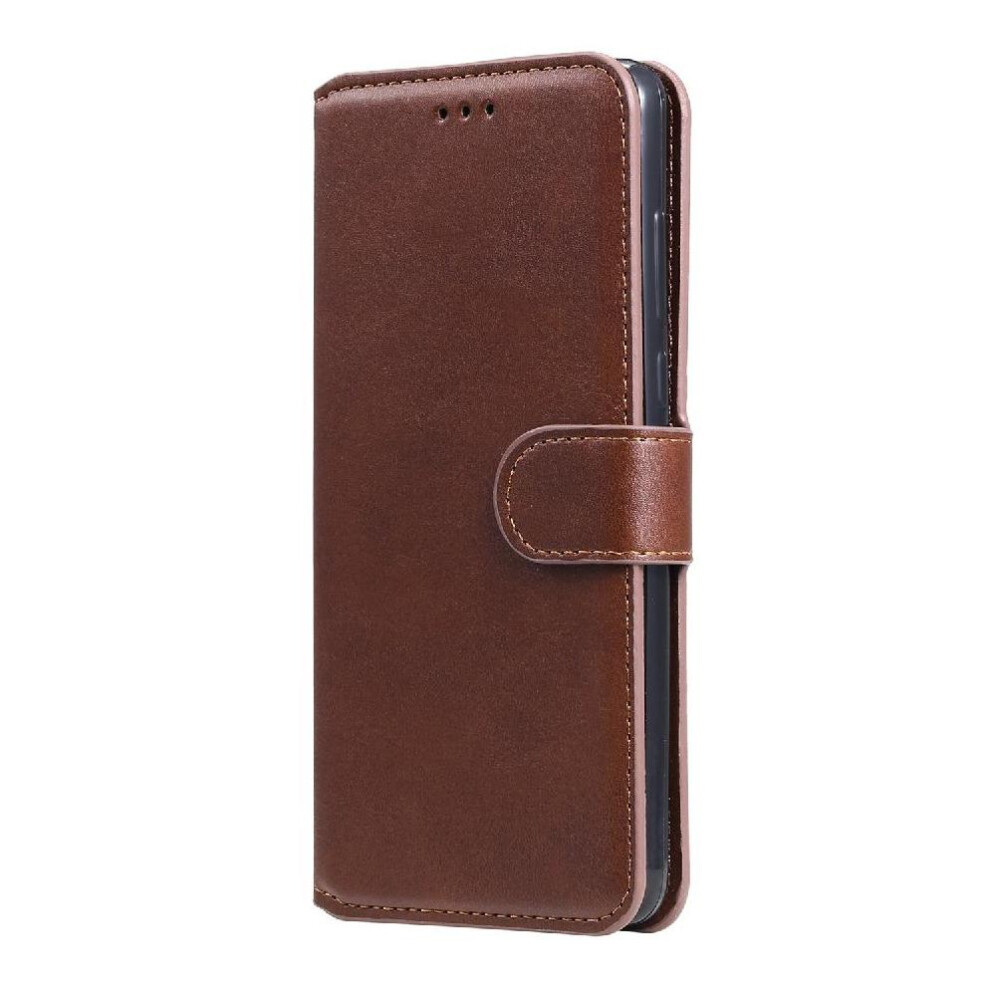 (Brown) Flip Case For Samsung Galaxy S22 Magnetic Closure Precise Cutouts Flip Cover Card Slots Brown 764549307210