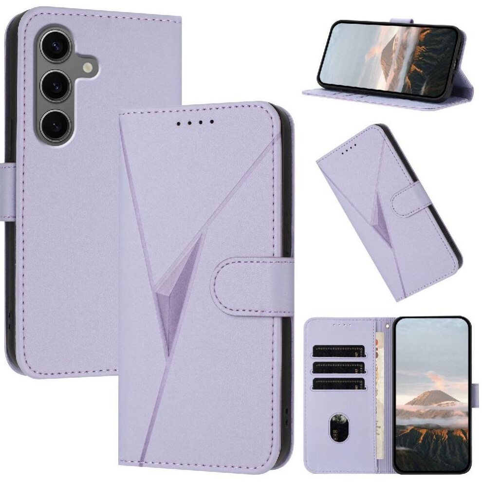 Photos - Case  Flip  for Samsung Galaxy S25 Plus Flip Protective Mobile Phone Anti-fall with Kickstand Function Premium(Light Violet)