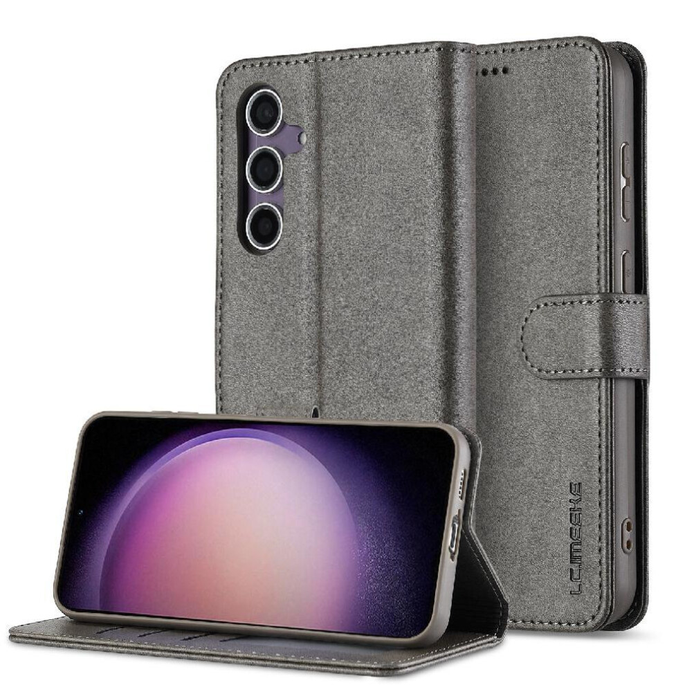 Gangxun ( ) Flip Case For Samsung Galaxy A16 With Card Slot Kickstand Pu Leather Gray