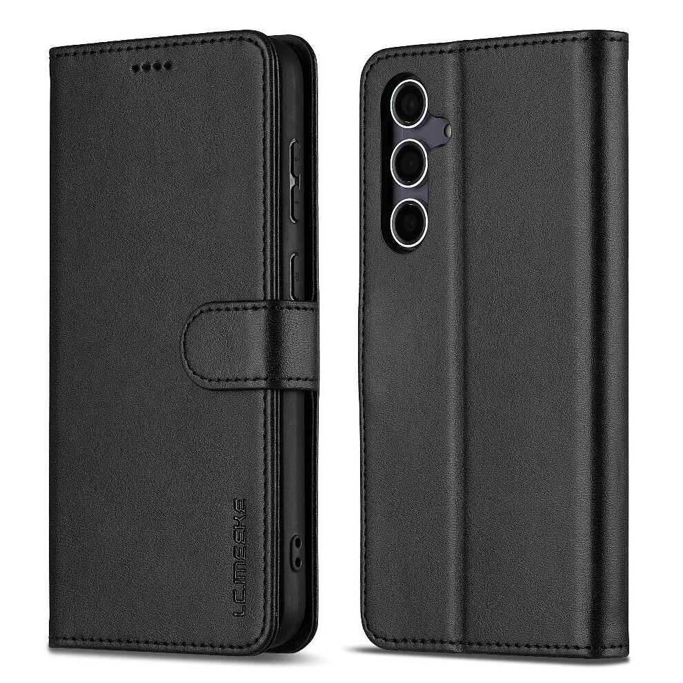 (Black) Flip Case For Samsung Galaxy A16 With Card Slot Kickstand Pu Leather Black 764549311255