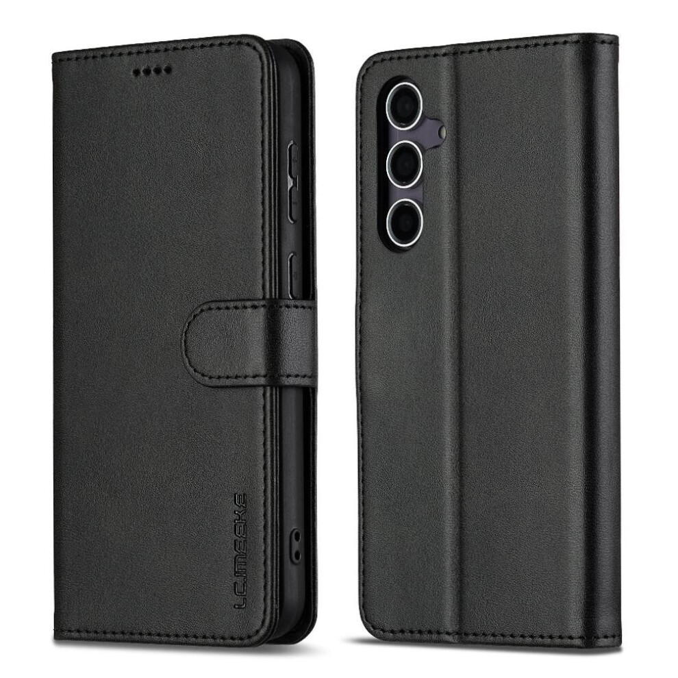 (Black) Flip Case For Samsung Galaxy A16 5G With Card Slot Pu Leather Kickstand Black 764549311361