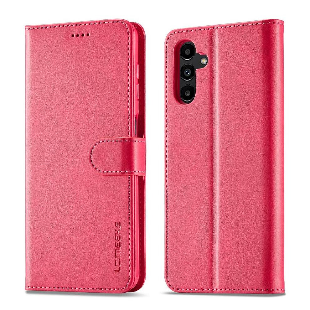 (Red) Flip Case For Samsung Galaxy S24 Fe 5G Pu Leather Kickstand With Card Slot Red 764549311446