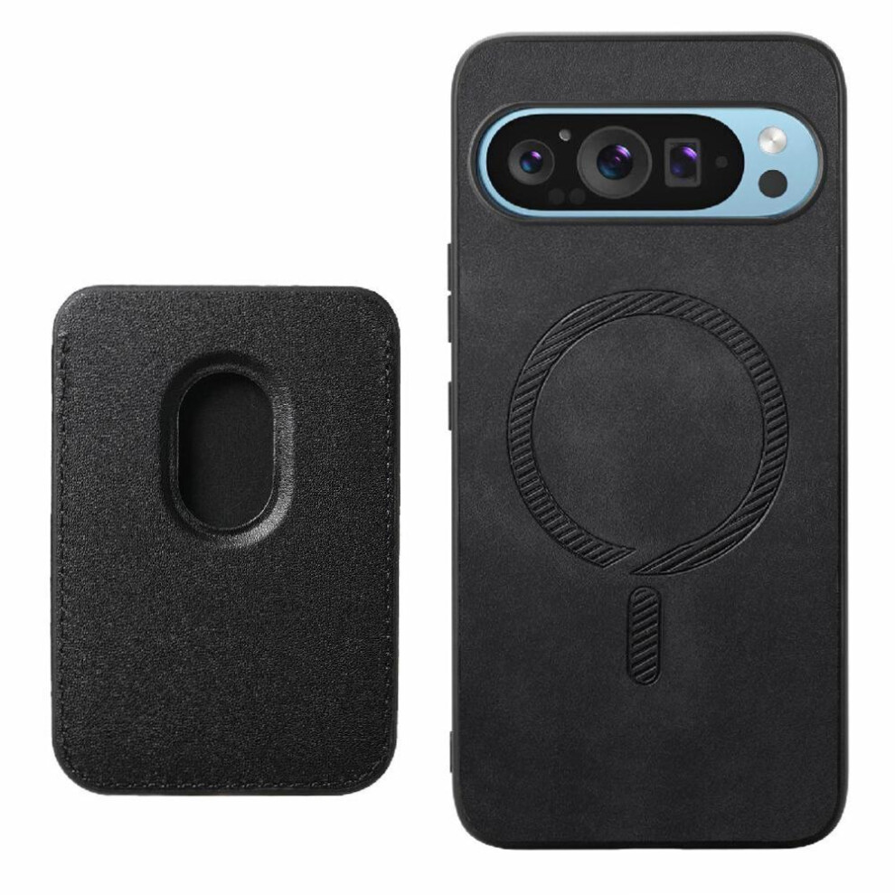 Gangxun (Black) Case For Google Pixel 9 Pro Cardholder Cardholder Detachable Strong Magnetic Attraction Black