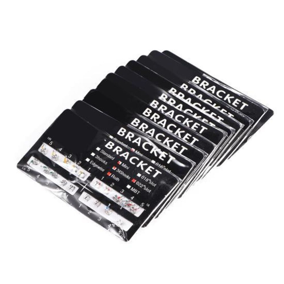 10 Packs Metal Dental Teeth    Mini Roth 022 Hooks 3-4-5