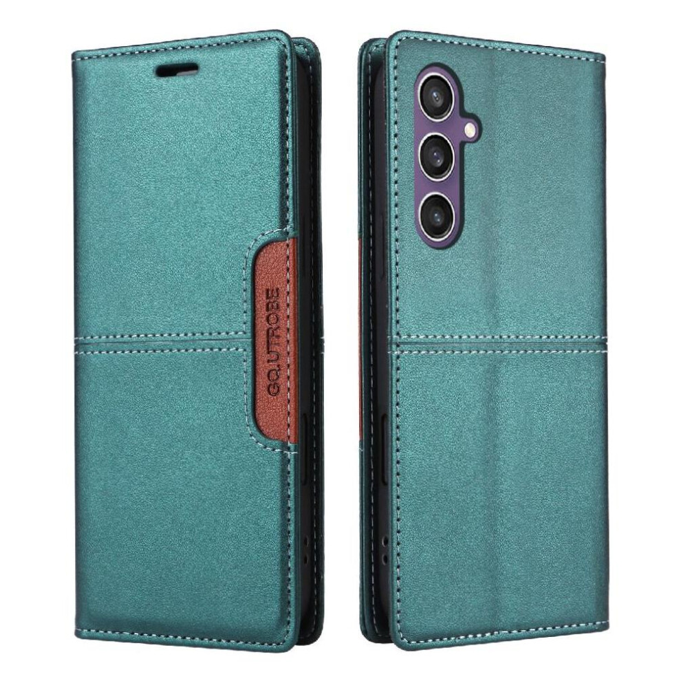 (Green) Flip Case For Samsung Galaxy S24 Fe Rfid Blocking Flip Cover Shockproof Wallet Green 764549316106