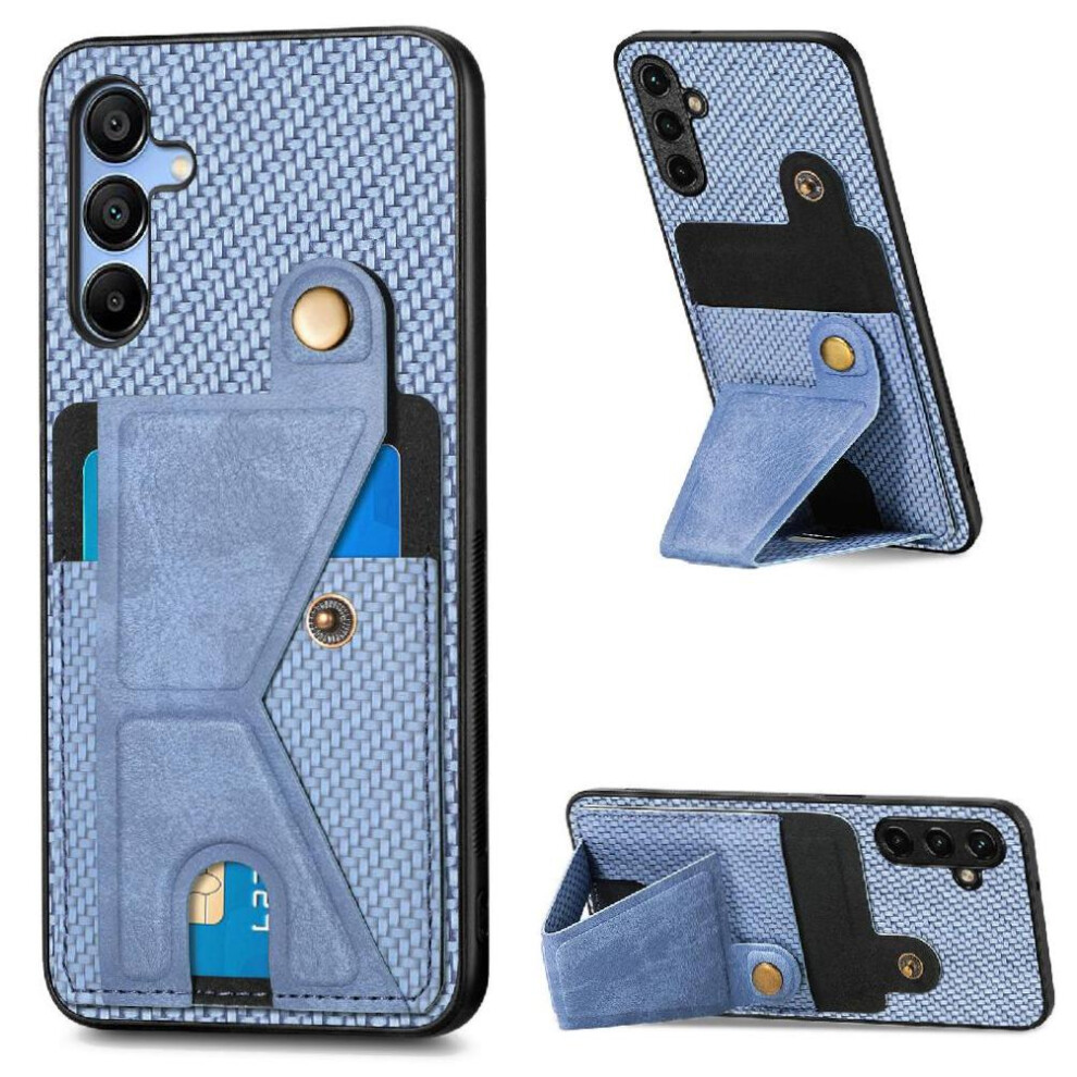 (Blue) Case For Samsung Galaxy A16 Bracket Cardholder Stand Function Magnetic Design Blue 764549316533