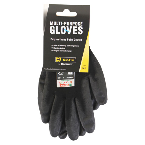 MULTI-PURPOSE PU COATED GLOVE BLACK L
