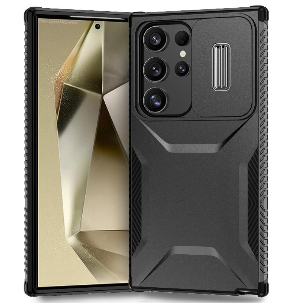 (Black) Protective Case For Samsung Galaxy S24 Ultra Shock Black 764549318063