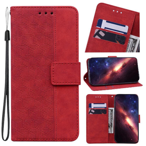 (Red) Flip Protective Case for Samsung Galaxy S25