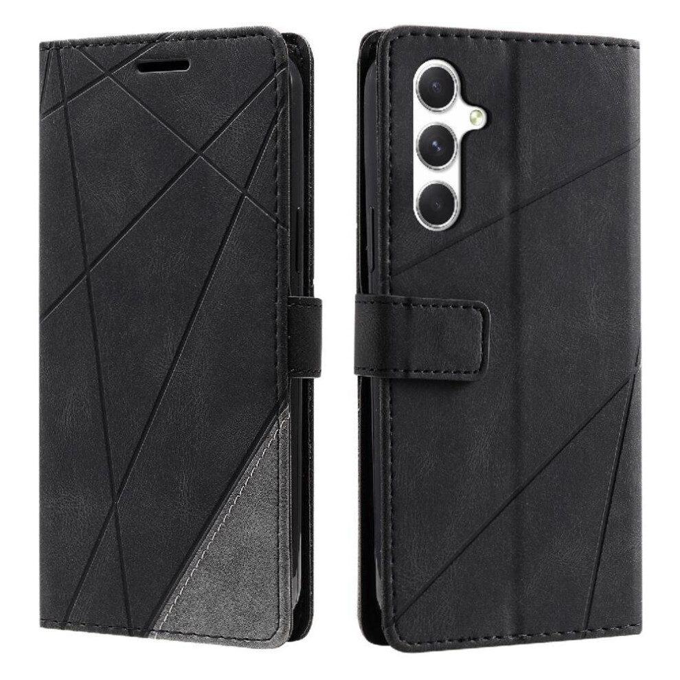 (Black) Case Compatible With Samsung Galaxy S25 Plus Wallet Flip Folio Shockproof Card Holder Kickstand Magnetic Pu Leather Black 764549322657