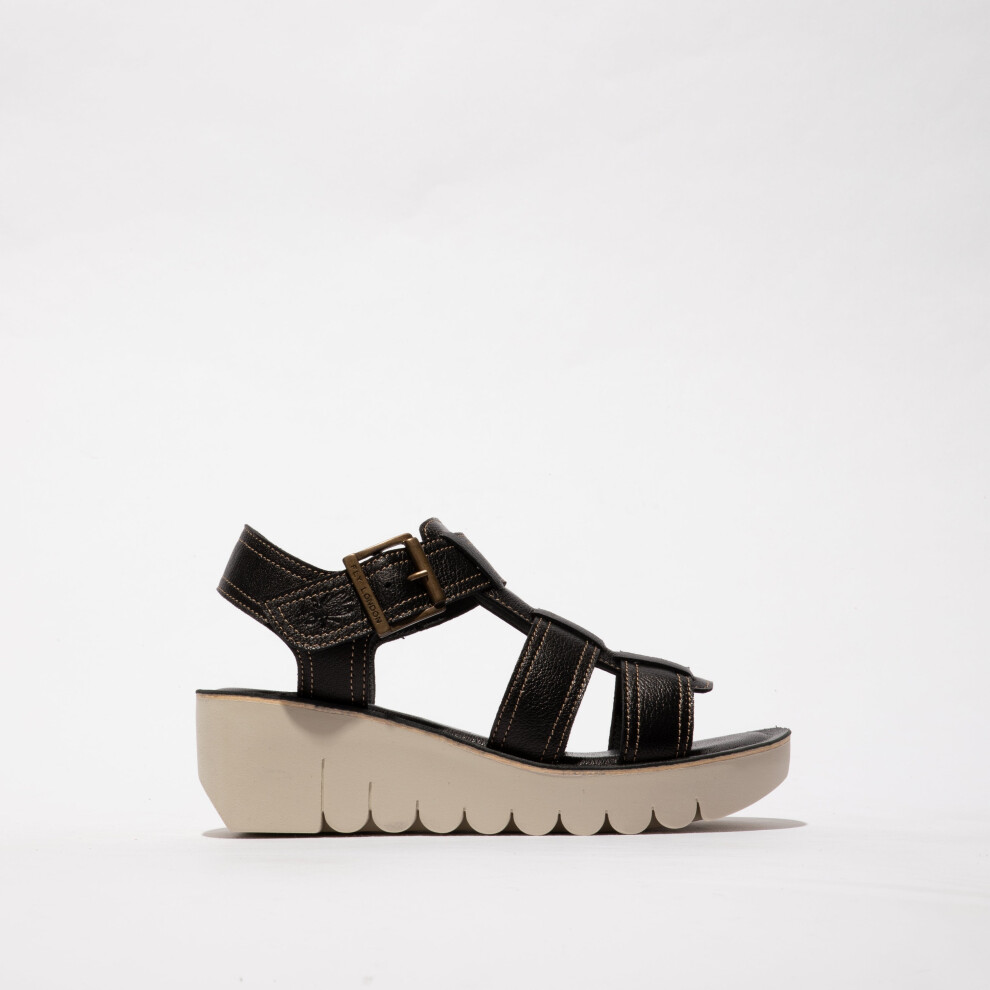(UK 5) Fly London YUDD236FLY Womens Sandals Black