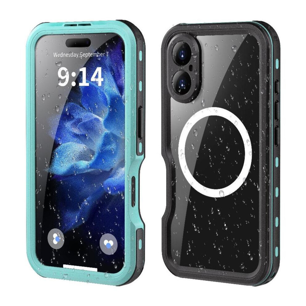 (Blue) Case For Iphone16 Plus Waterproof Ip68 Waterproof Full 12Ft Military Shockproof Camera Button Suppor Blue 764549325788
