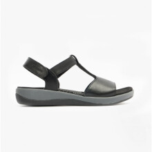 (UK 3) Hush Puppies SYLVIE Womens Leather Sandals Black