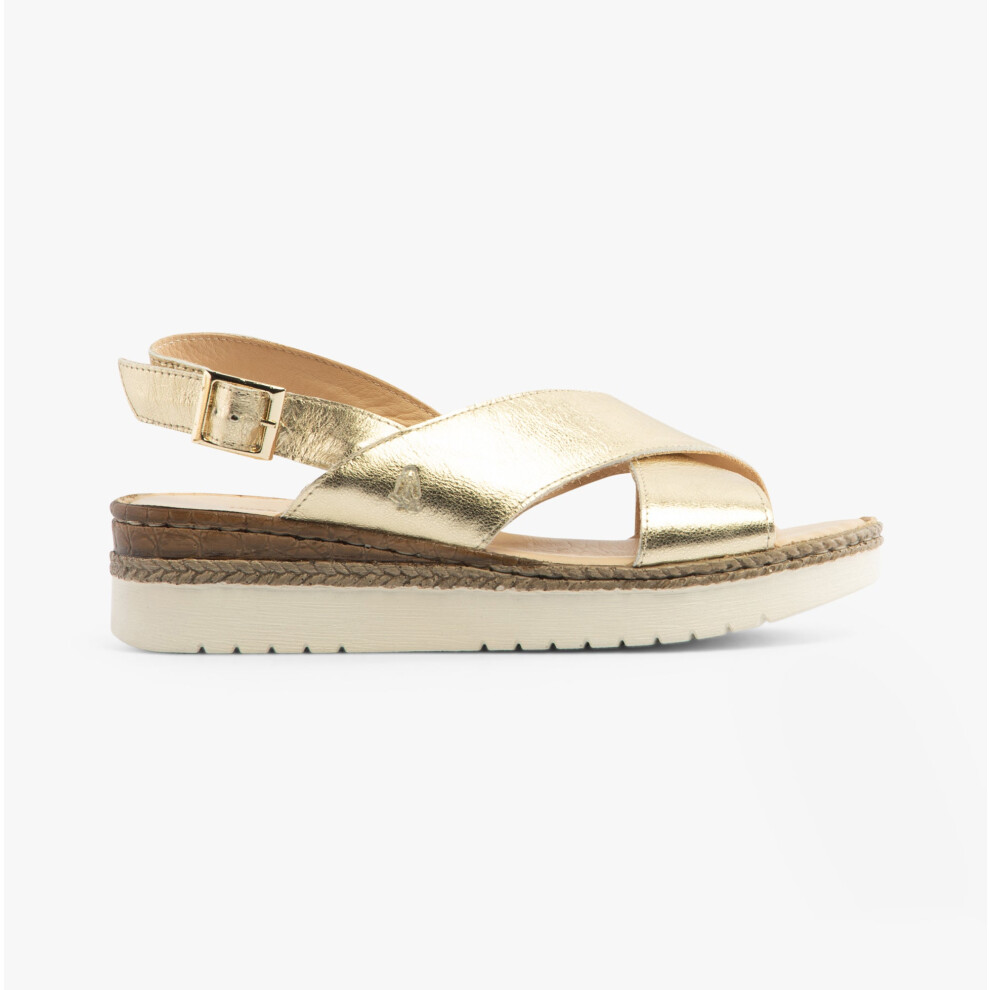 (UK 3) Hush Puppies SAPHIRA Womens Slingback Sandals Gold