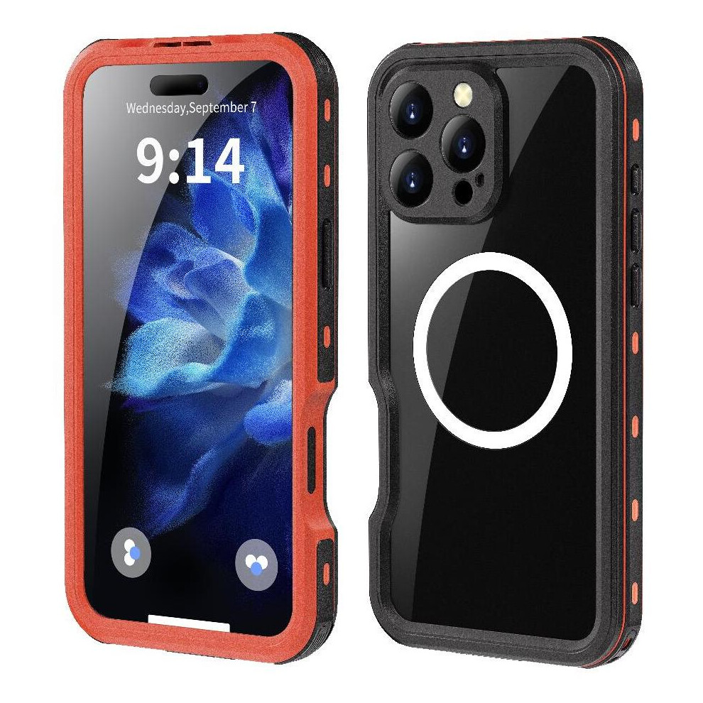 (Red) Case For Iphone16 Pro Waterproof Ip68 Waterproof Full 12Ft Military Shockproof Camera Button Suppor Red 764549325825