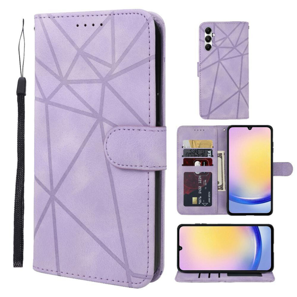 (Purple) Flip Case Compatible With Samsung Galaxy A25 5G Unisex Flip Card Slot Stand Purple 764549327072
