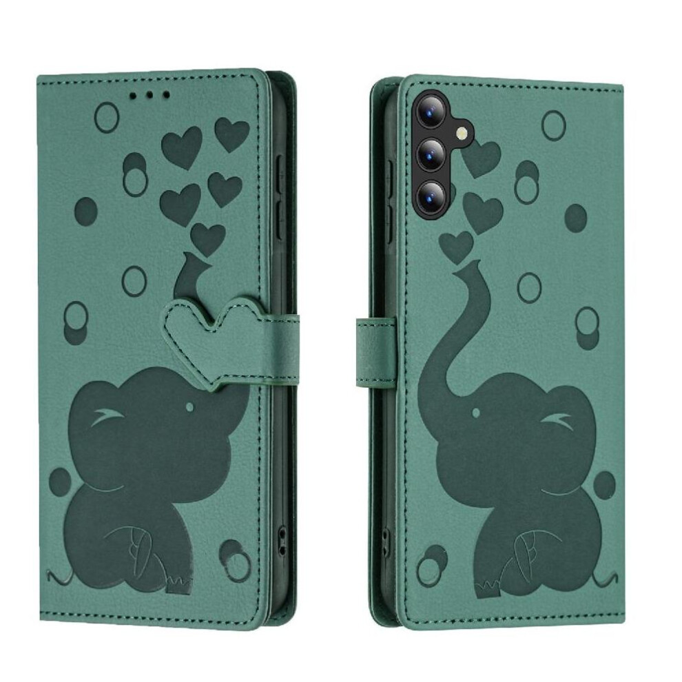 (Green) Flip Case Compatible With Samsung Galaxy A16 5G Kickstand Premium Leather Three Card Slots Green 764549329366