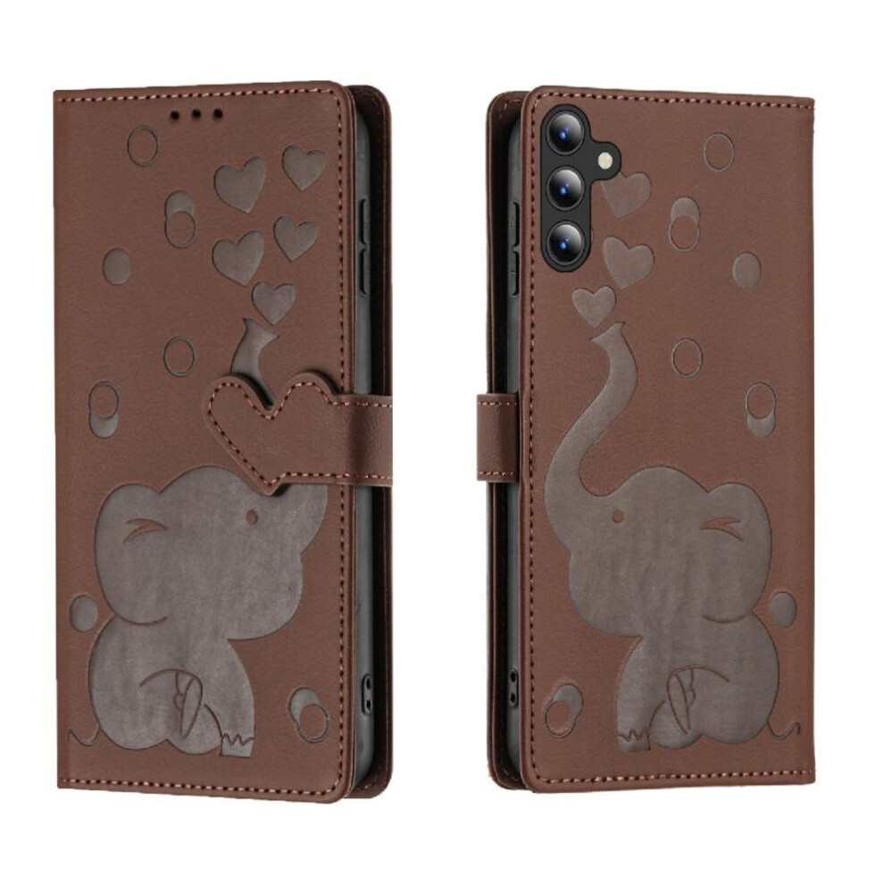 (Brown) Flip Case Compatible With Samsung Galaxy A16 5G Kickstand Premium Leather Three Card Slots Brown 764549329373