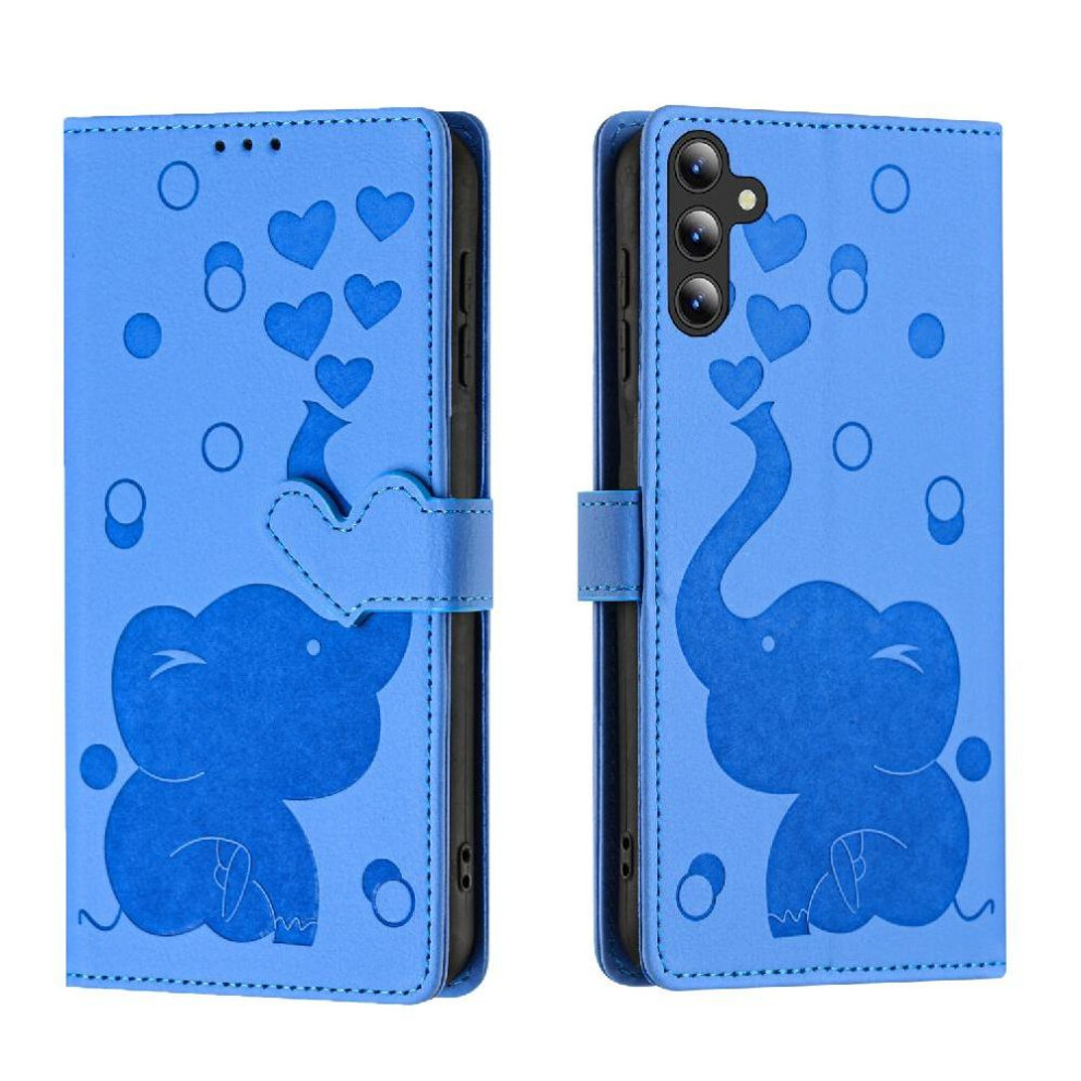 (Blue) Flip Case Compatible With Samsung Galaxy A16 5G Kickstand Premium Leather Three Card Slots Blue 764549329359