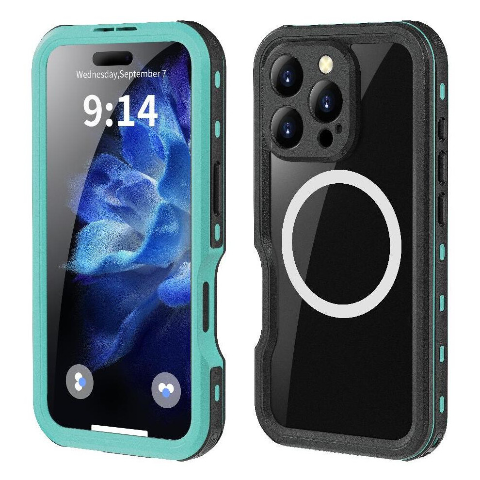 (Blue) Waterproof Compatible With Iphone 16 Pro Ip68 Camera Button Suppor 2M Drop Protection Blue 764549329984