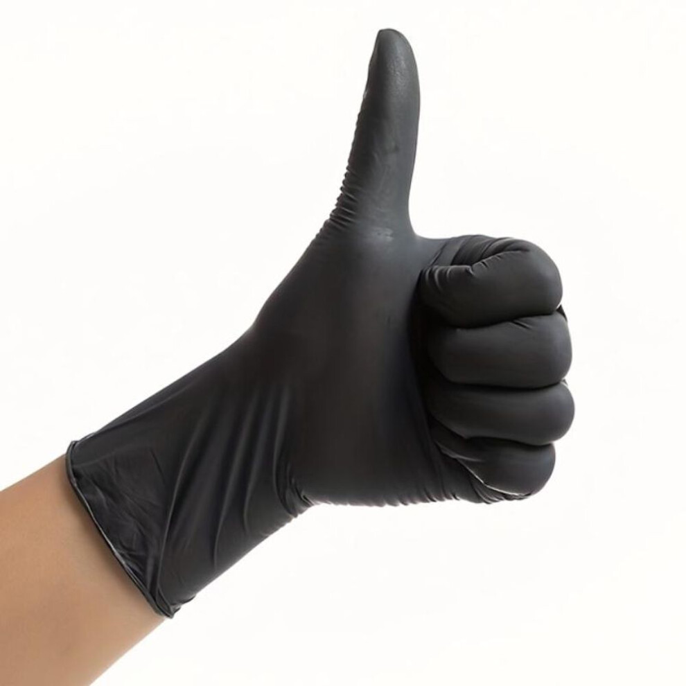 (black, XL) 100pcs Black Nitrile Gloves Disposable Gloves For Cleaning  Dishwashing Beauty Salons Gloves Tattoo Household Cleaning Supplies