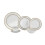 Lorren Home Trends Amelia Dinner Set, Gold 2