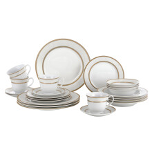 Lorren Home Trends Amelia Dinner Set, Gold