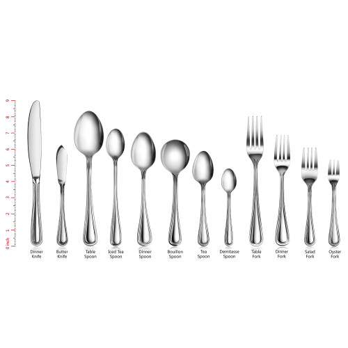 Novo Star Foodservice 58109 Garfo de Serviço Slimline, Aço Inoxidável 18/0, 8,25 Polegadas, Conjunto de 12 2